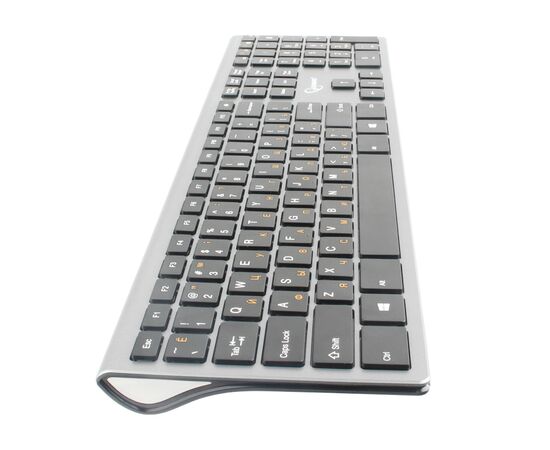  Клавиатура Gembird KBW-1 Wireless Silver,109 клавиш, м/медиа, ножничный механизм, бесшумная 