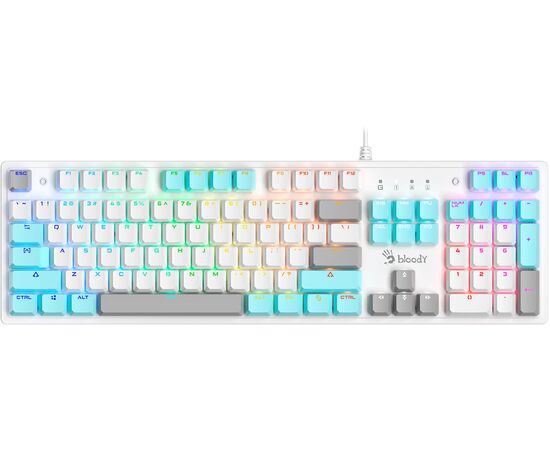  Клавиатура A4Tech Bloody S510N белый USB for gamer LED (S510N (Icy White )) 