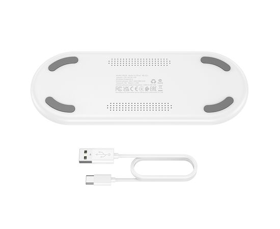  Беспроводное зарядное устройство BOROFONE BQ19 Powerful 3-in-1 для iPhone+Airpods+Apple Watch, 3A, 5W/7.5W/10W/15W, белый 