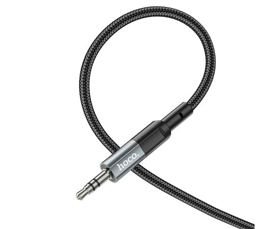  Аудиокабель HOCO UPA23 AUX Jack 3.5 (m) - USB (m) / Type-C (m), 1 м, серый металлик 