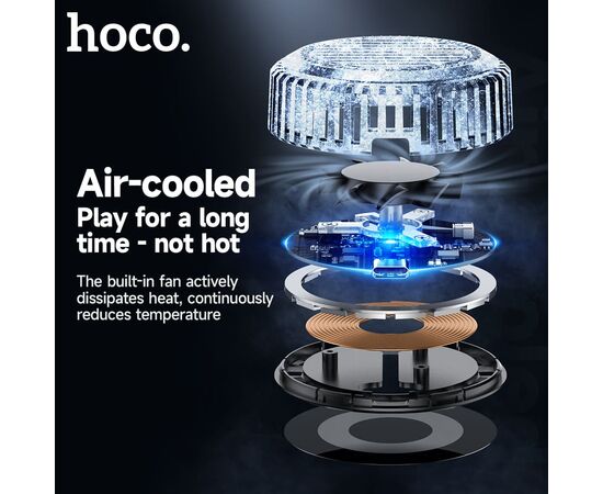  Беспроводное ЗУ HOCO CW57 Air-cooled 15W magnetic wireless fast charger (черный) 