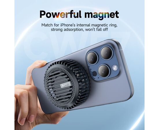  Беспроводное ЗУ HOCO CW57 Air-cooled 15W magnetic wireless fast charger (черный) 