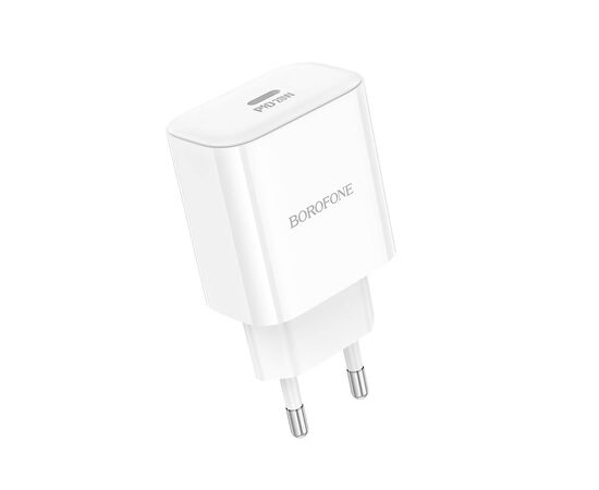  Адаптер Сетевой Borofone BA81A PD Type-C 20W (white) (225519) 