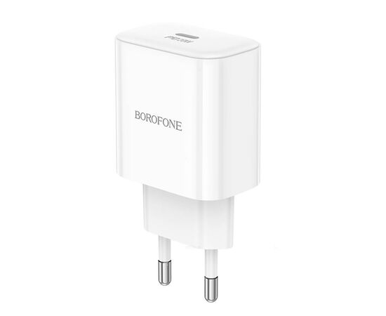  Адаптер Сетевой Borofone BA81A PD Type-C 20W (white) (225519) 