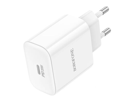  Адаптер Сетевой Borofone BA81A PD Type-C 20W (white) (225519) 