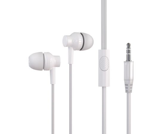  Наушники вакуумные AUX разъём с МК без рег.громкости длина 1.1м More Choice G38 (White) 