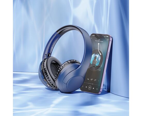  Bluetooth-наушники полноразмерные Bluetooth 5.3 200mah Borofone BO23 Glamour (Blue) 