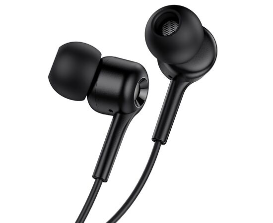  Наушники вакуумные AUX разъём с МК и рег.громкости длина 1.2м Hoco M82 (Black) 