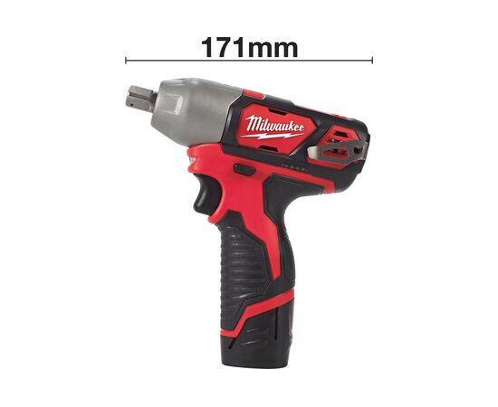  Гайковёрт импульсный Milwaukee M12 BIW12-202C (4933447133) 2АКБ+ЗУ 