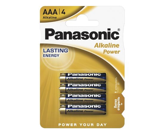  Элемент питания PANASONIC  LR03 Alkaline Power (4 бл)   (4/48/240) 