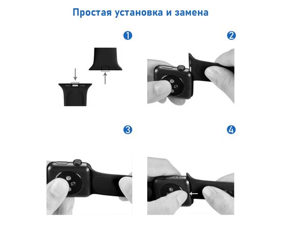  Ремешок силиконовый Great Case Sport для Apple Watch 38/40/41 мм, 225мм, на кнопке, темно-бирюзовый (35) 