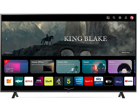  75" Телевизор LG 75UR78006LK.ARUB черный 3840x2160, 4K UltraHD, 60 Гц, Wi-Fi, Smart TV, webOS 