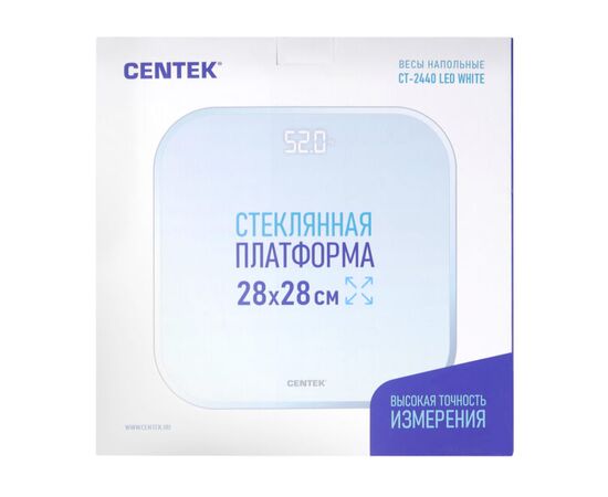  Весы напольные Centek CT-2440 White LED 