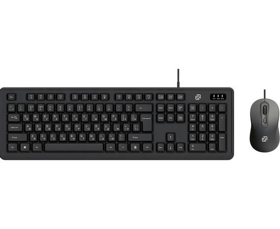  Клавиатура + мышь OKLICK S605 клав:черный мышь:черный USB Multimedia 