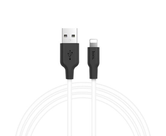  Дата-кабель HOCO X21 Lightning, 1м (черно-белый) 
