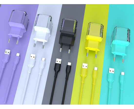  СЗУ TOPOMAX TTC-F20A micro QC 3.0, Fast Charger, USB-A, 18W + cabel micro (желтый) 