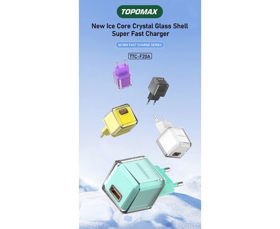  СЗУ TOPOMAX TTC-F20A micro QC 3.0, Fast Charger, USB-A, 18W + cabel micro (желтый) 