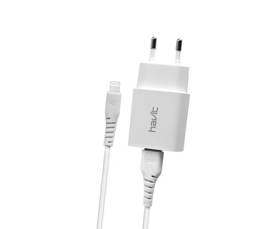  СЗУ 2хUSB HAVIT HV-ST901 2.1 A с  Lightning кабелем 1.0 m. белый 