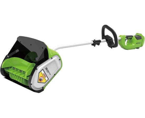  Снегоуборщик GreenWorks 2600807USB4 аккумуляторный c USB и ЗУ 40V, 30 см, бесщеточный, с 1хАКБ 4 Ач 