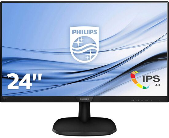  Монитор 24" PHILIPS 243V7QDAB (00/01), IPS, 5ms 16:9 DVI HDMI матовая 10000000:1 250cd 178гр/178гр 1920x1080 D-Sub FHD 3.66кг 