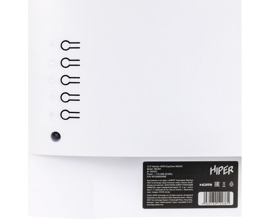  Монитор Hiper 23.8" EasyView SW2401 белый IPS LED 5ms 16:9 HDMI M/M матовая 250cd 178гр/178гр 1920x1080 75Hz FreeSync VGA DP FHD 3.5кг 