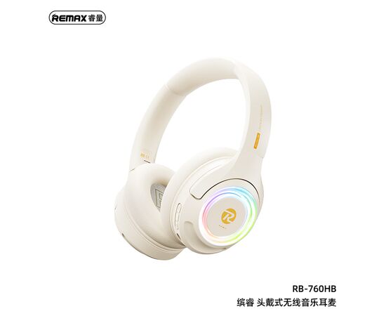  Наушники полноразмерные bluetooth REMAX Bincorui Series Wireless Music Headphone RB-760HB (белый) 