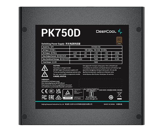  Блок питания Deepcool PK750D (R-PK750D-FA0B-WGEU) 