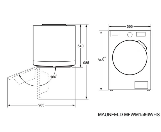  Стиральная машина MAUNFELD MFWM1586WHS 