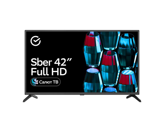  42" Телевизор Sber SDX 42F2018 черный 1920x1080, Full HD, 60 Гц, Wi-Fi, Smart TV, Салют ТВ 