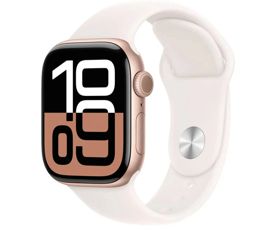  Smart-часы Apple Watch Series 10 MWWJ3LW/A 42мм OLED корп.розовое золото Sport Band рем.белый разм.брасл. M/L 
