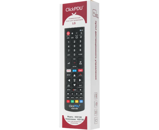  Универсальный пульт ClickPdu для LG HOD1388 