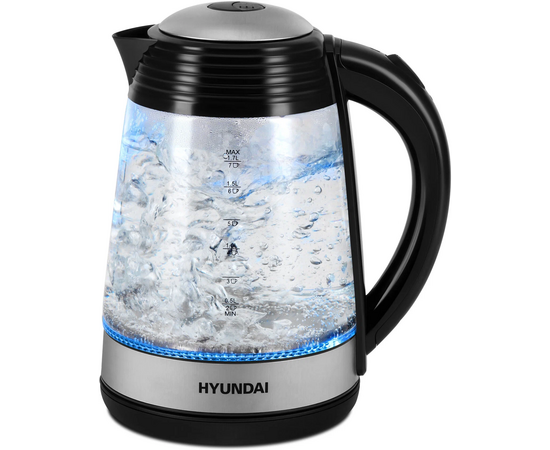  Чайник Hyundai HYK-G3805 1.7л. 2200Вт белый (стекло) 