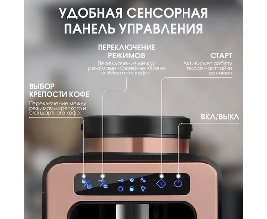  Кофеварка BQ CM7000 Rose Gold-Black 