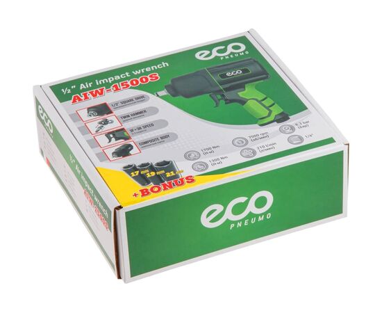  Гайковерт пневматический ECO AIW-1500S 