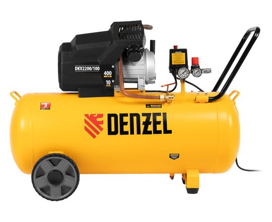  Компрессор воздушный DENZEL DKV2200/100 Х-Pro 58079 2.2кВт, 400л/мин, 100л 
