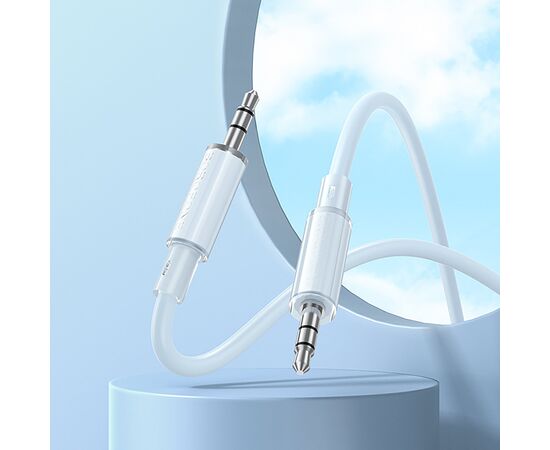  Кабель AUX (папа-папа) Borofone BL21 Lemon 100см   (white) (236077) 