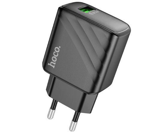  Зарядка HOCO CS21A Rich Single Port QC3.0 Charger Set (Micro)(EU) Black 