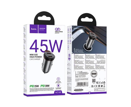  АЗУ Hoco NZ16B Rigorous PD45W(2C) car charger 