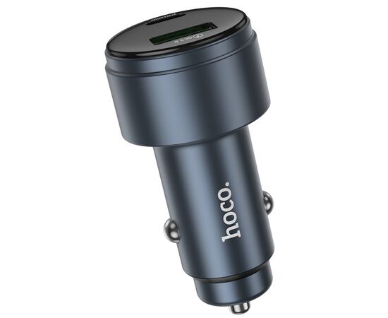  АЗУ HOCO Z57B Glorious 63W dual-port digital display PD45W+QC3.0  cabel Type-C to Type-C (металлически серый) 