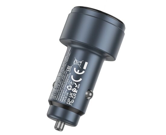  АЗУ HOCO Z57B Glorious 63W dual-port digital display PD45W+QC3.0  cabel Type-C to Type-C (металлически серый) 