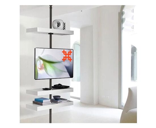  Крепление-кронштейн UniTeki FMP1075W на трубу для монитора или ТВ поворотно наклонное, диагональ 17-32 дюйма 
