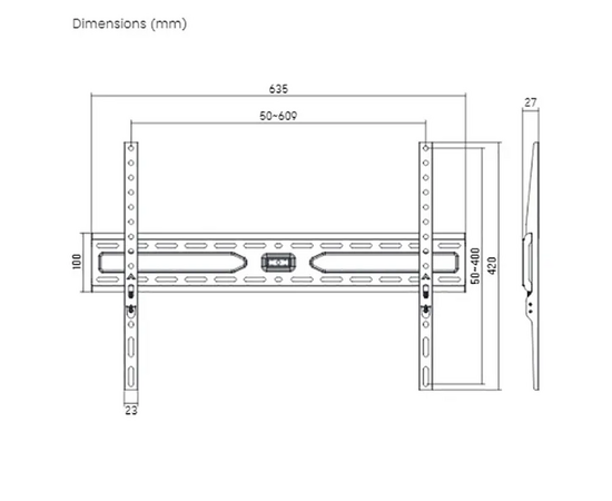  Кронштейн Ultramounts UM820 черный 37"-86" макс.40кг настенный фиксированный 