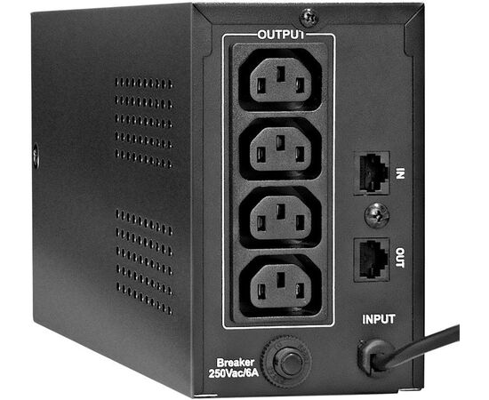  ИБП ExeGate EP285473RUS Power Back BNB-850.LED.AVR.C13.RJ (850VA/480W, LED, AVR,4*IEC-C13, RJ45/11, Black) 