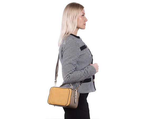  Сумка Piquadro Circle BD6656W92/GBE женская, кожа натуральная, желтый/бежевый 