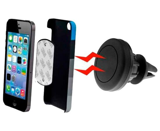  Автомобильный держатель Wiiix HT-47Vmg магнитный черный/серебристый для смартфонов 