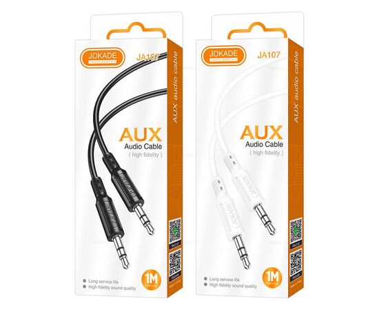  Аудиокабель AUX JOKADE JA107 3.5 mm 1 m white 