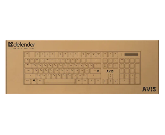  Клавиатура DEFENDER Avis GK-312 RU,черн,104+FN,радуж,SNK Red (45312) 