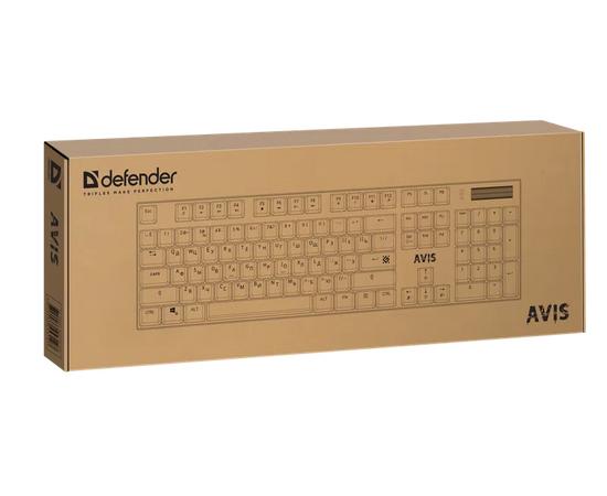  Клавиатура DEFENDER Avis GK-312 RU,черн,104+FN,радуж,SNK Red (45312) 