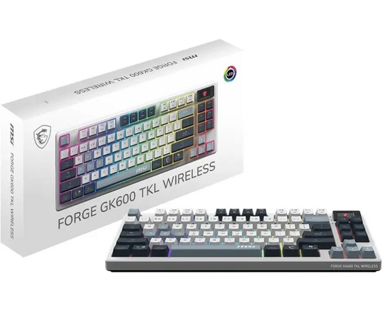  Клавиатура MSI Forge GK600 (S11-43RUP01-HH9) белый/синий 