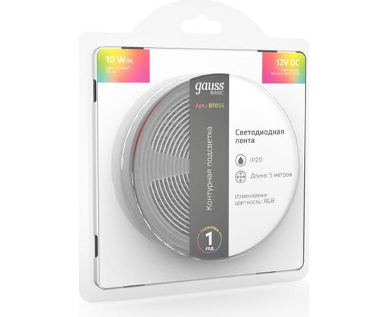  Лента светодиодная Gauss Basic BT055 5м 